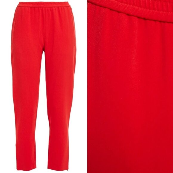 Stella McCartney Crepe Tapered Elastic Waist Pants Trousers Size 36 or 0 Pockets - Picture 2 of 12